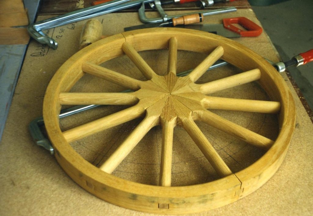 Opel Darracq wooden wheel, houten wiel